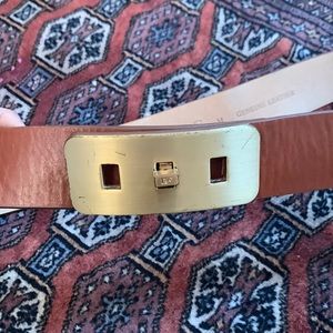 DVF belt brown leather cognac brown Dianne Von Furstenberg